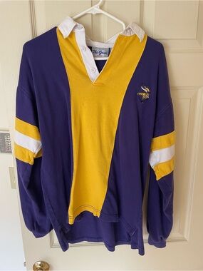 The Game Purple & Gold Rugby-Style Pullover
